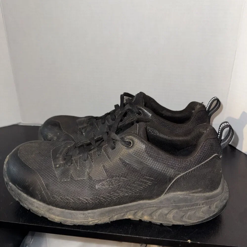 KEEN Utility Arvada Shift Mens Sz 12 2E Composite Toe Black Work Sneakers
